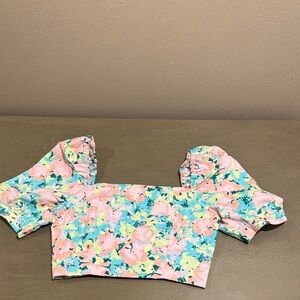 Giani Bernini Vibrant Floral Crop Top